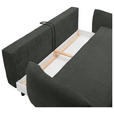SCHLAFSOFA Chenille Anthrazit  - Anthrazit/Schwarz, KONVENTIONELL, Textil/Metall (228/75/98cm) - Carryhome