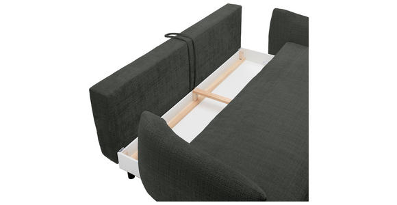 SCHLAFSOFA Chenille Anthrazit - Anthrazit/Schwarz, KONVENTIONELL, Textil/Metall (228/75/98cm) - Carryhome