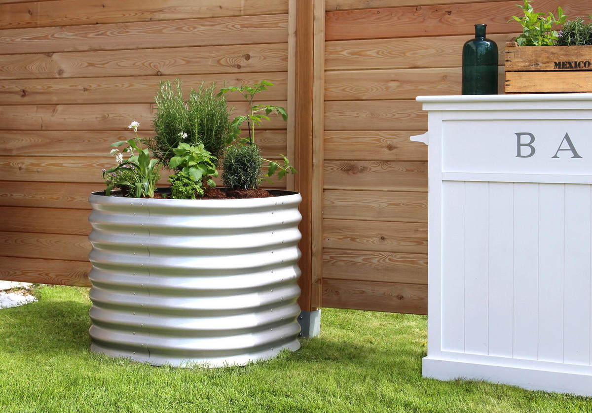 HOCHBEET 82,1/63/82,1 cm  - Grau, Basics, Metall (82,1/63/82,1cm)