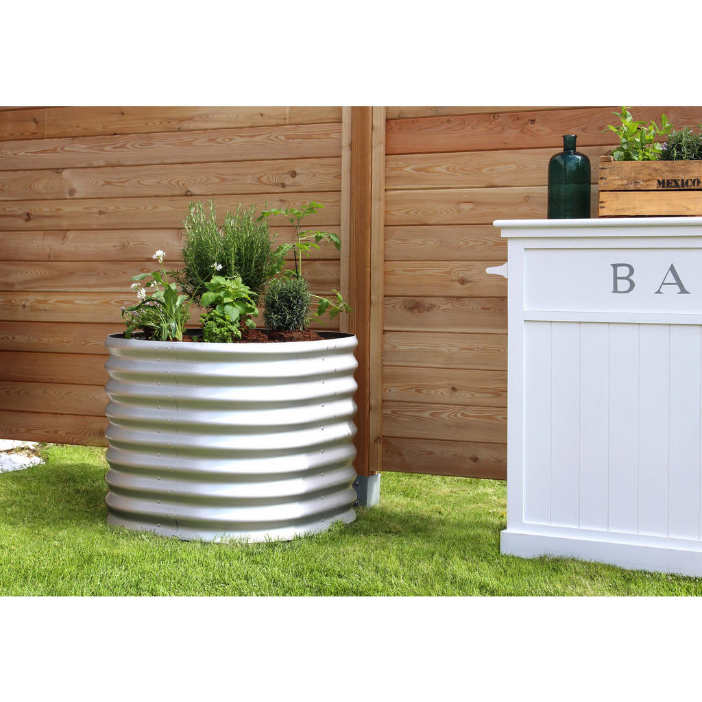 Hochbeet Vita 82,1x63x82,1 Cm, Rund, Grau