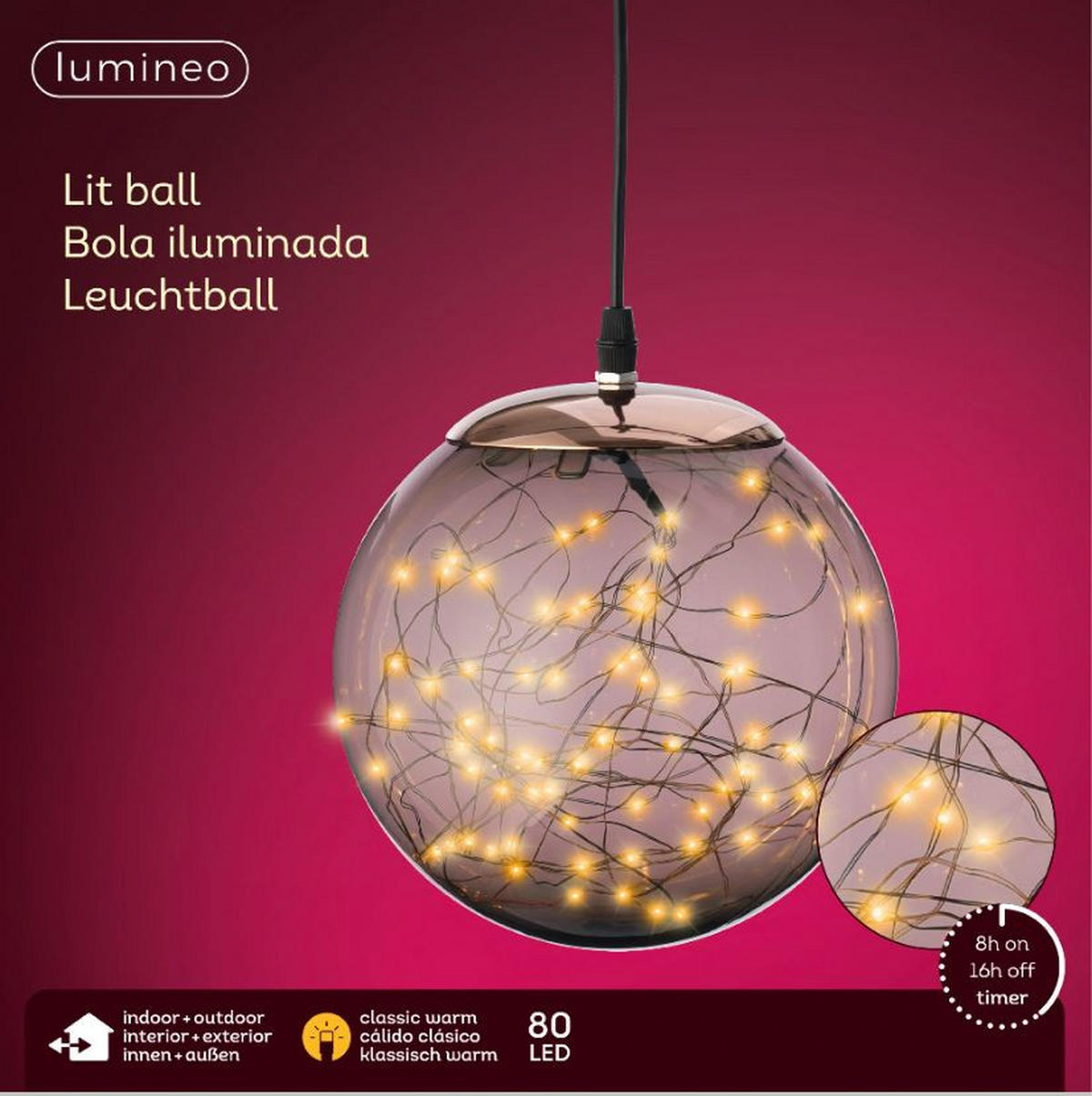 UKRASNA LED LAMPA - prozirna, Osnovno, plastika (20cm)