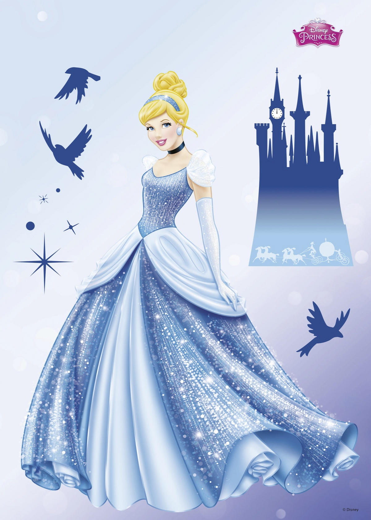 DEKOSTICKER Princess Dream  - Blau/Klar, LIFESTYLE, Kunststoff (50/70cm) - Komar