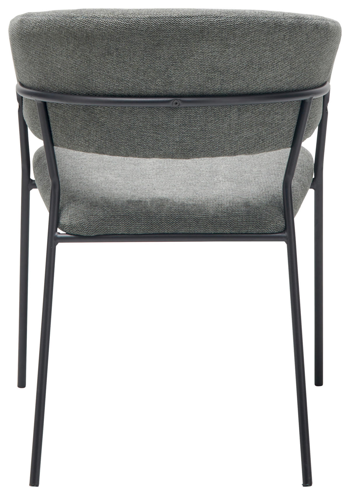 ARMLEHNSTUHL  in Eisen Webstoff  - Schwarz/Grau, LIFESTYLE, Textil/Metall (57/77/58cm) - MID.YOU