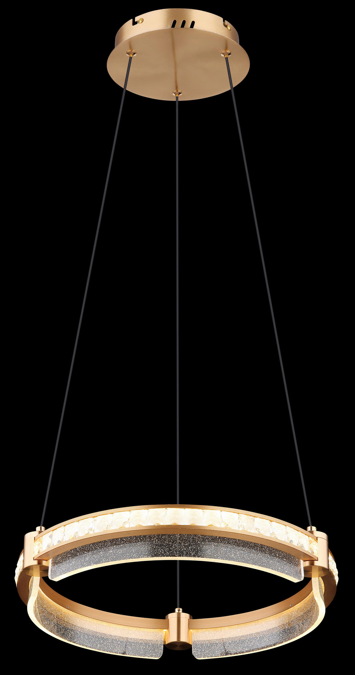 ZÁVĚSNÉ LED SVÍTIDLO, 40/120 cm  - černá/čiré, Design, kov/plast (40/120cm) - Globo