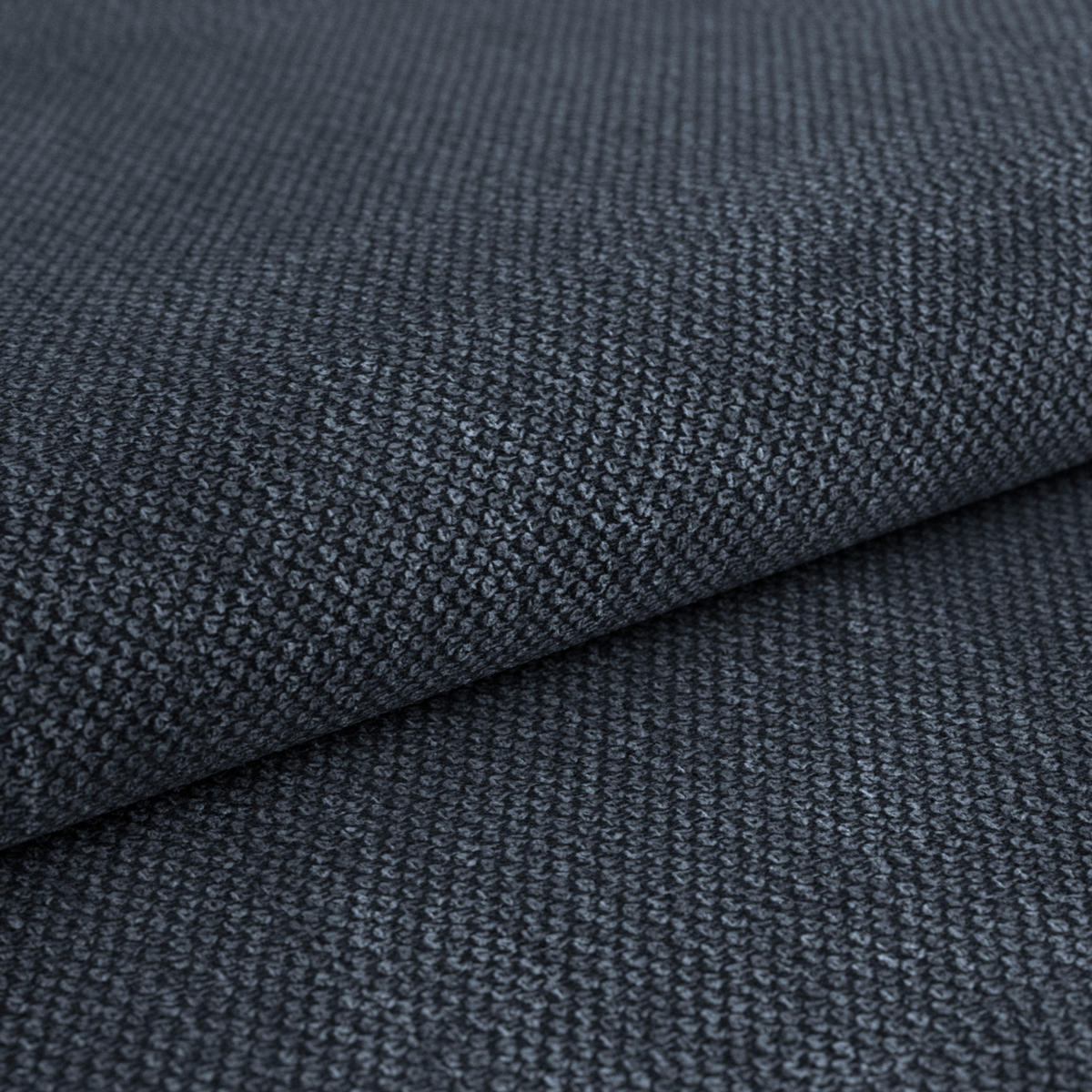 ECKSOFA Dunkelblau Webstoff  - Schwarz/Dunkelblau, Design, Kunststoff/Textil (278/187cm) - Livetastic