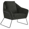 SESSEL in Flachgewebe Dunkelbraun  - Dunkelbraun/Schwarz, Design, Textil/Metall (78/85/85cm) - Livetastic