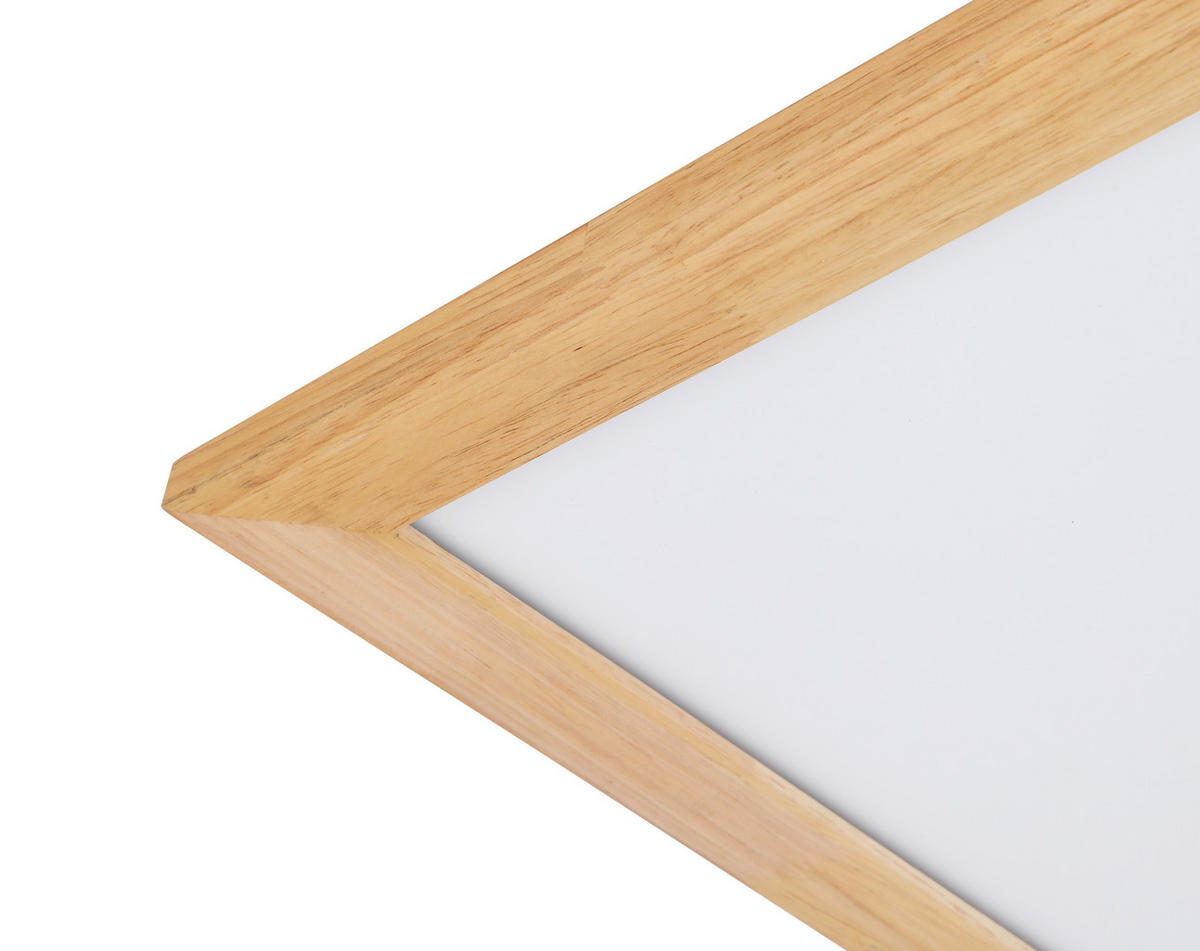 LED-DECKENLEUCHTE Hina 45/45/4,5 cm   - Schwarz/Naturfarben, Basics, Holz/Kunststoff (45/45/4,5cm) - Novel