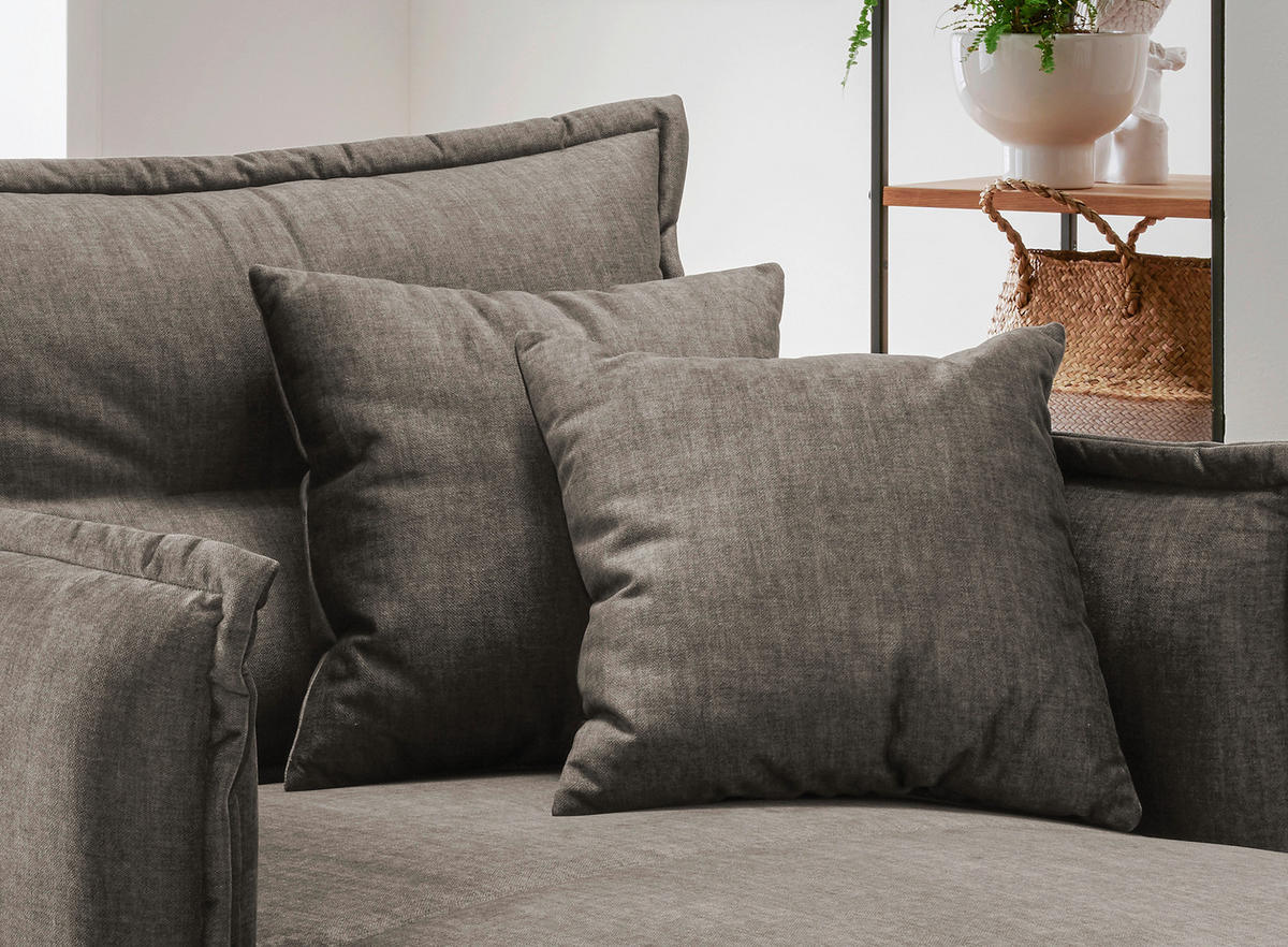 XXL-SESSEL Velours Braun  - Schwarz/Braun, Modern, Textil/Metall (111/101/167cm) - Livetastic