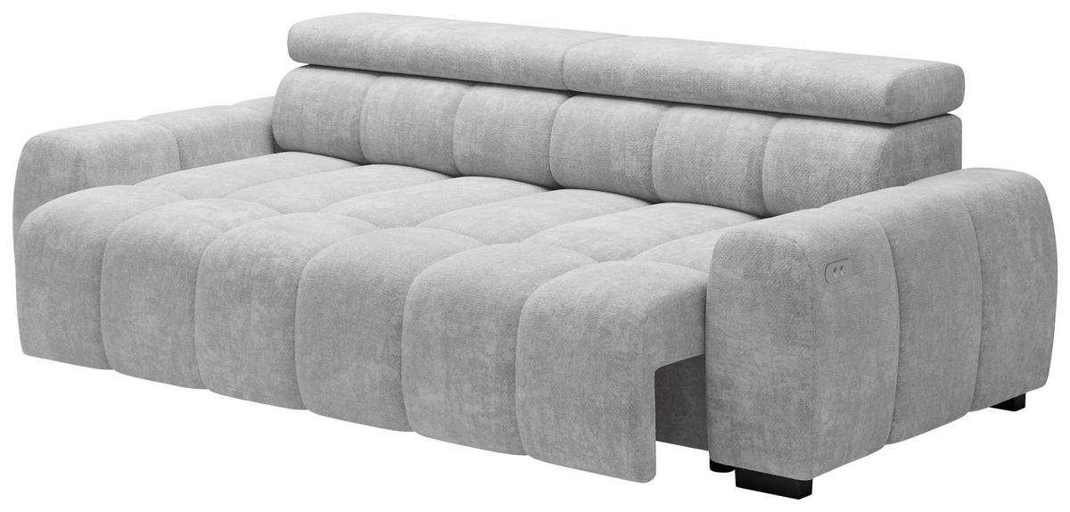 BIG SOFFA i vävt tyg greige  - greige/svart, Trend, textil/plast (248/77-97/108cm) - MID.YOU