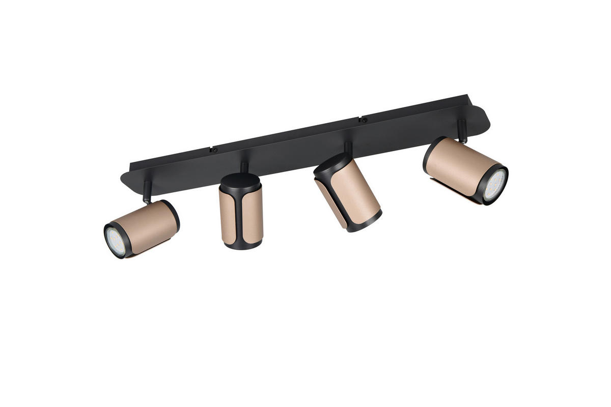 STRAHLER 56/16/12 cm   - Schwarz/Braun, Basics, Metall (56/16/12cm) - Trio Leuchten