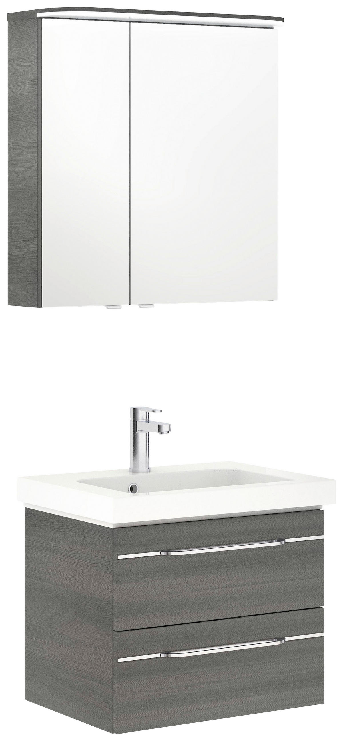 BADEZIMMER 3-teilig  in 70 cm  - Chromfarben/Graphitfarben, KONVENTIONELL, Glas/Holzwerkstoff (70cm) - Pelipal