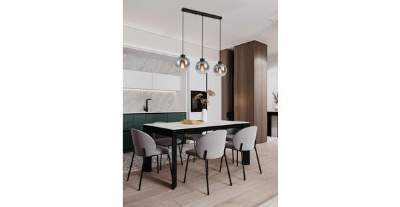 HÄNGELEUCHTE 72/18/120 cm - Chromfarben/Anthrazit, LIFESTYLE, Glas/Metall (72/18/120cm) - Dieter Knoll