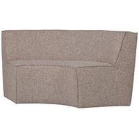 ECKBANK Webstoff Sandfarben Kunststoff   - Sandfarben/Schwarz, Design, Kunststoff/Textil (186/85/90cm) - Livetastic