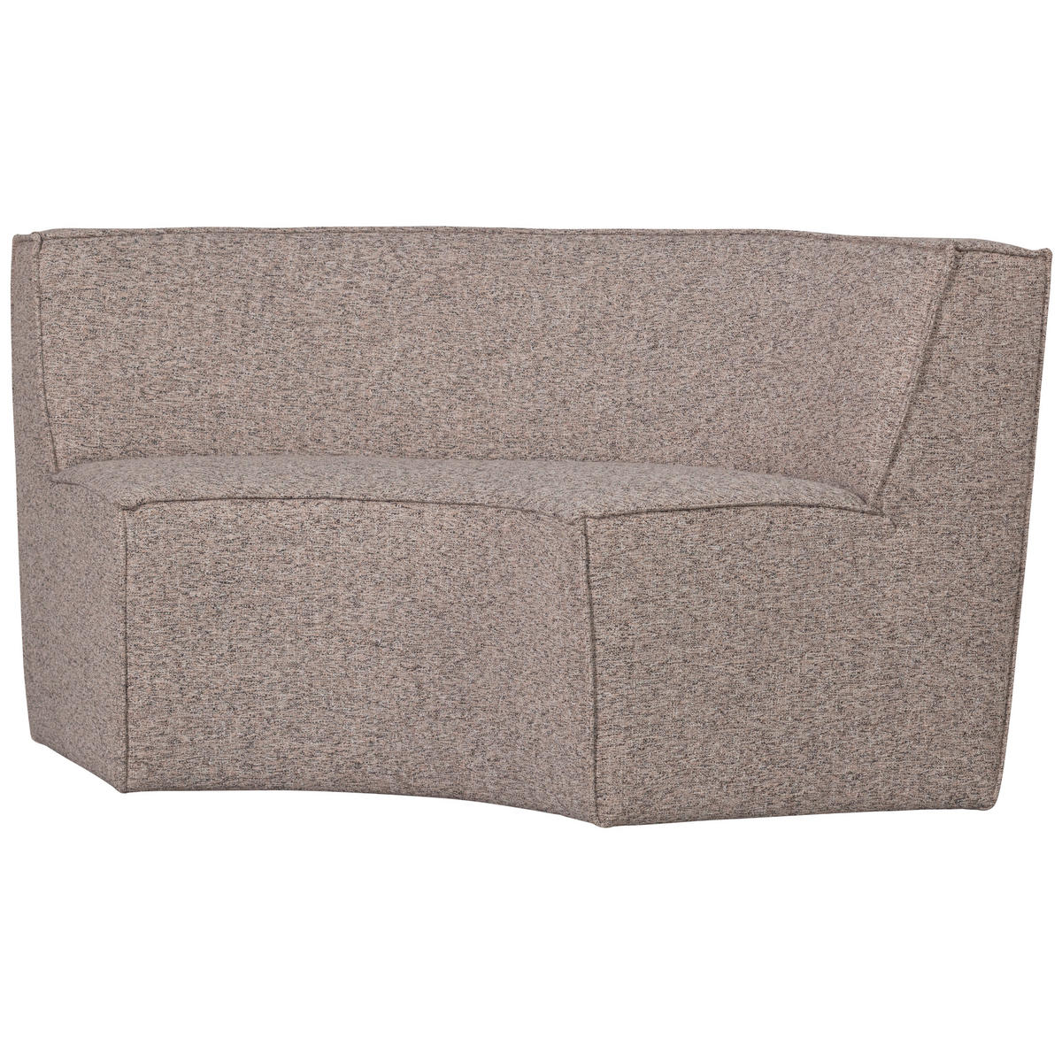 ECKBANK Webstoff Sandfarben Kunststoff   - Sandfarben/Schwarz, Design, Kunststoff/Textil (186/85/90cm) - Livetastic