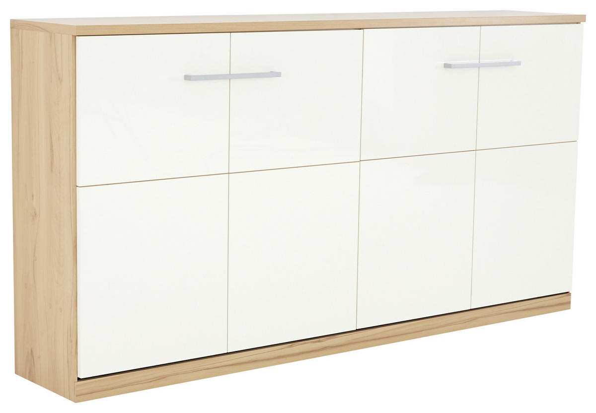 KLAPPBETT 90/200 cm Creme, Nussbaumfarben  - Nussbaumfarben/Creme, Design, Holzwerkstoff (90/200cm)