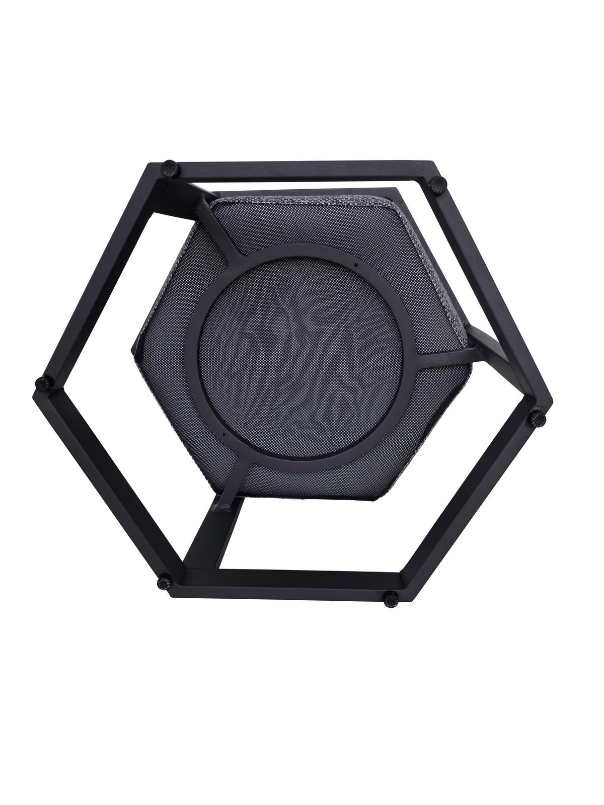 HOCKER Webstoff Anthrazit, Grau  - Anthrazit/Schwarz, Design, Kunststoff/Textil (48/47,5/41,5cm) - Ambia Garden