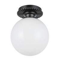 DECKENLEUCHTE Alora Mood 24,8/20 cm  - Schwarz, KONVENTIONELL, Glas/Metall (24,8/20cm) - Elstead Lighting