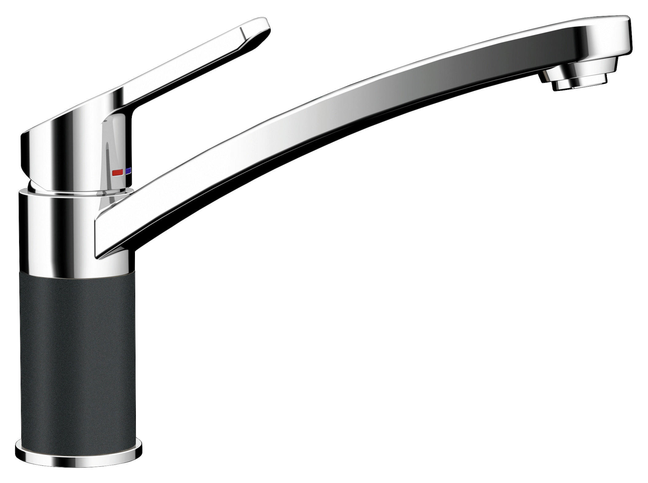 KÜCHENARMATUR 598000MAG  - Chromfarben/Schwarz, Basics, Stein/Metall (20,5/17,8/5,0cm) - Schock