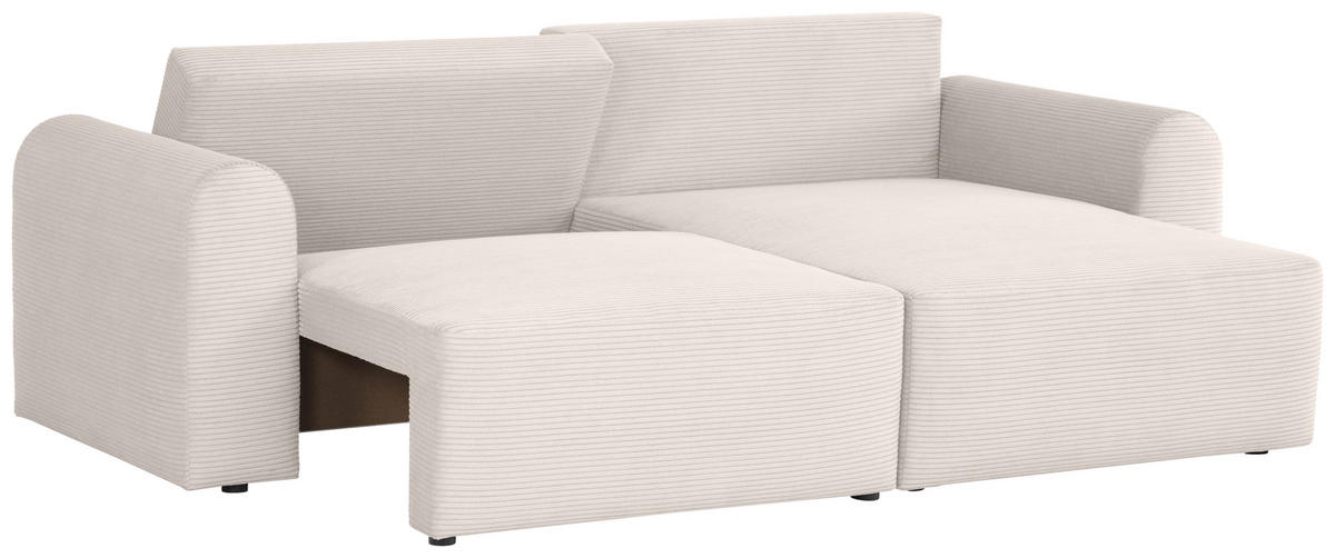 ECKSOFA in Cord Weiss  - Weiss, Design, Textil (250/151cm) - MID.YOU