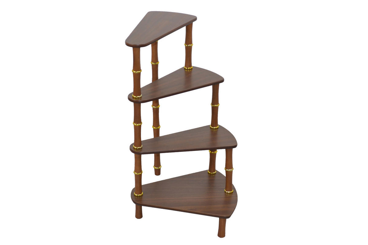 BLUMENTISCH Holzwerkstoff, Holz Kautschukholz  - Nussbaumfarben, Design, Holz/Holzwerkstoff (40/40/65cm) - MID.YOU