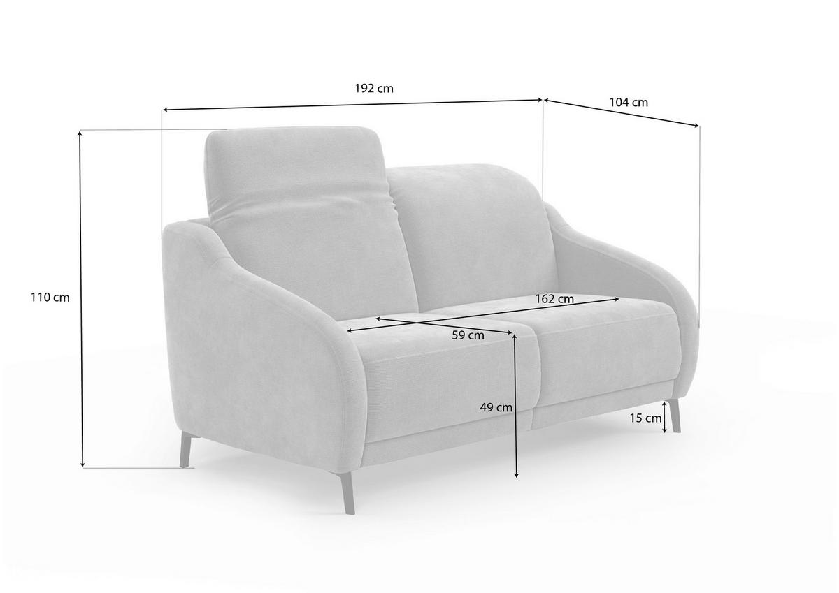 3-SITZER-SOFA in Mikrofaser Haselnussfarben  - Schwarz/Haselnussfarben, MODERN, Textil/Metall (192/93/104cm) - Sit & More