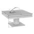 COUCHTISCH Wildeiche massiv quadratisch Eichefarben - Eichefarben, Design, Holz/Metall (90/47-83/90cm)