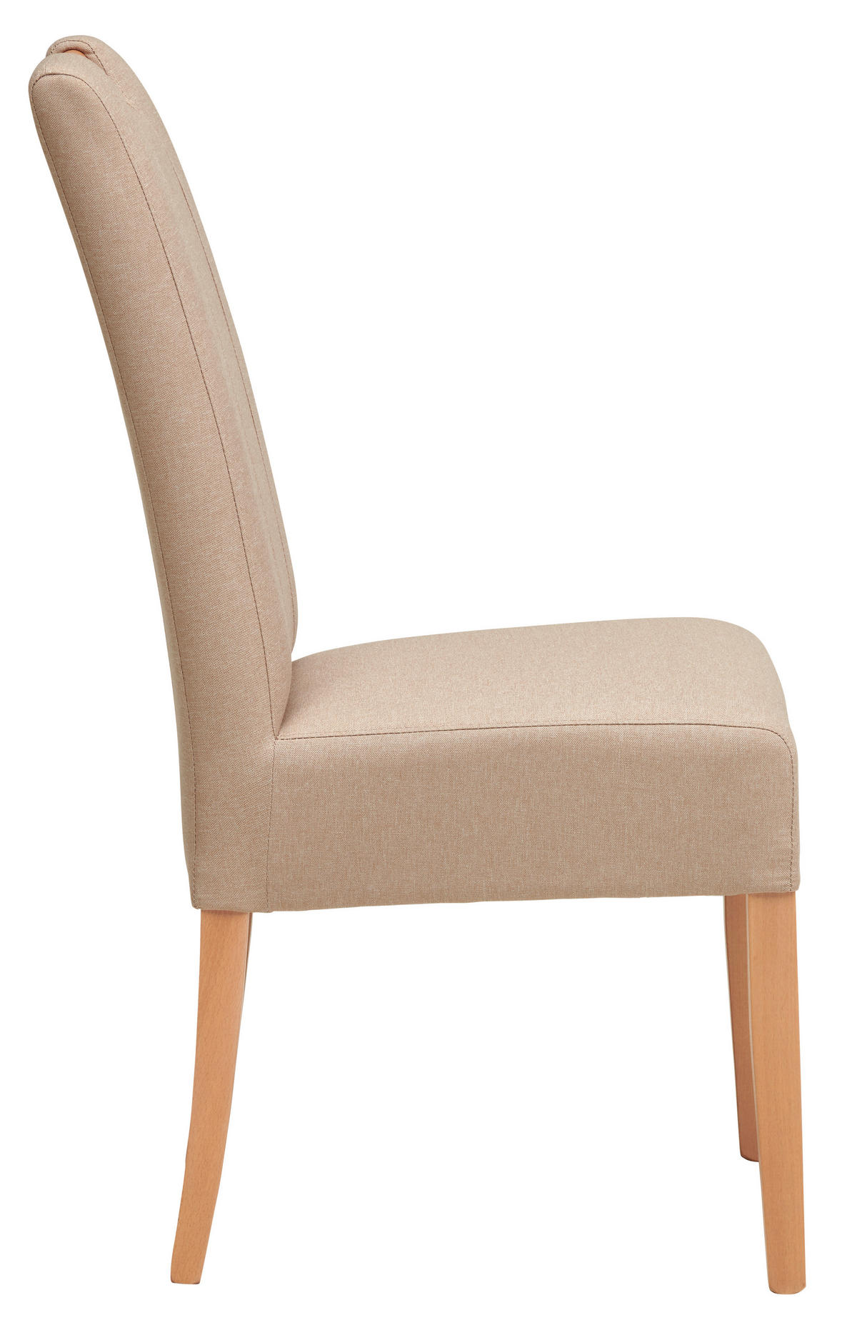 STUHL Webstoff Taupe Buche massiv  - Taupe/Naturfarben, MODERN, Holz/Textil (46/101/62cm) - Livetastic