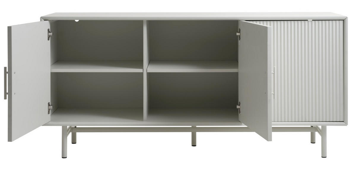 SIDEBOARD  in 160/75/45 cm  - Greige, Basics, Holzwerkstoff/Metall (160/75/45cm) - Boxxx
