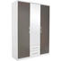 FALTTÜRENSCHRANK in Braun, Grau, Weiß - Silberfarben/Braun, KONVENTIONELL, Glas/Holzwerkstoff (136/212/56cm) - Boxxx FALTTÜRENSCHRANK in Braun, Grau, Weiß - Silberfarben/Braun, KONVENTIONELL, Glas/Holzwerkstoff (136/212/56cm) - Boxxx