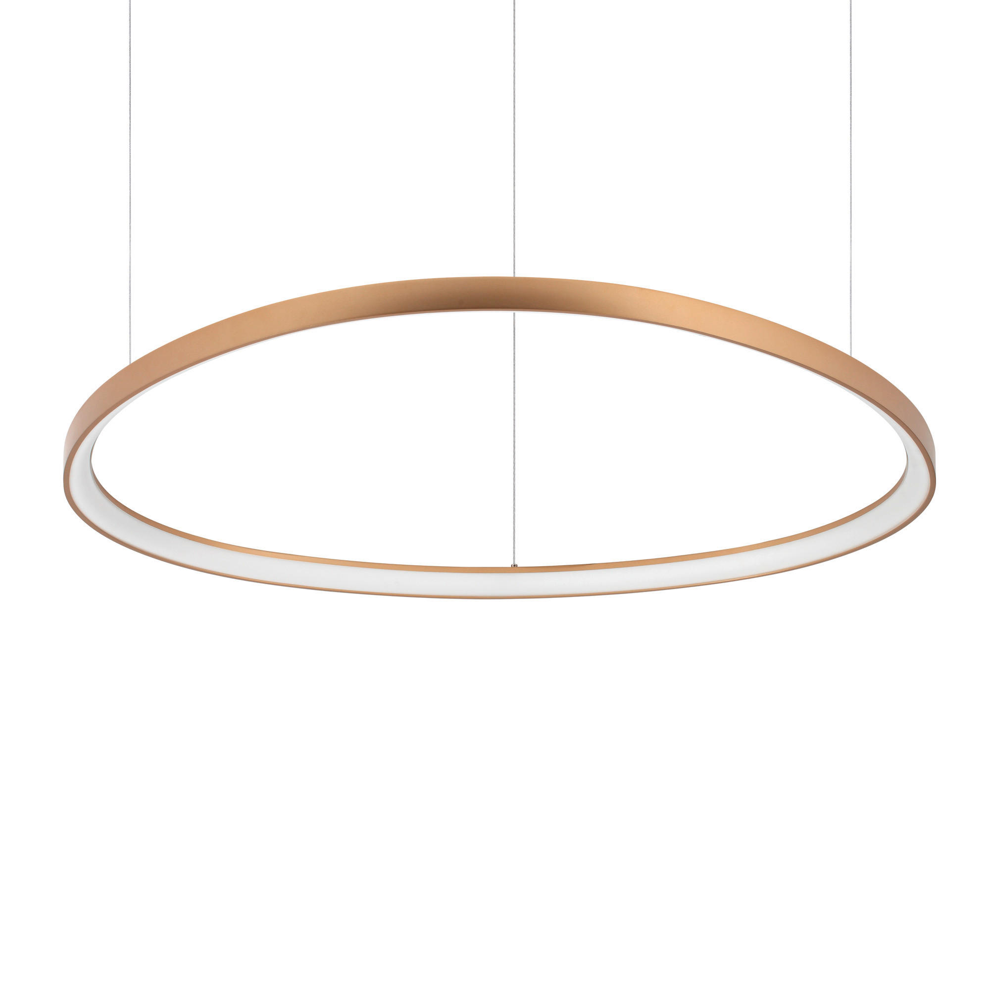 LED-HÄNGELEUCHTE Gemini 105/28,5/205 cm   - Messingfarben, Design, Kunststoff/Metall (105/28,5/205cm) - Ideal Lux