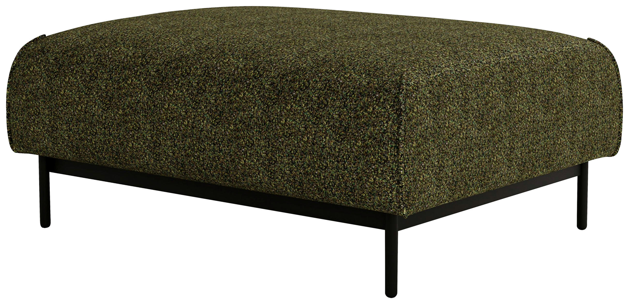 HOCKER Chenille Grün  - Schwarz/Grün, Design, Textil/Metall (100/42/97cm) - Livetastic
