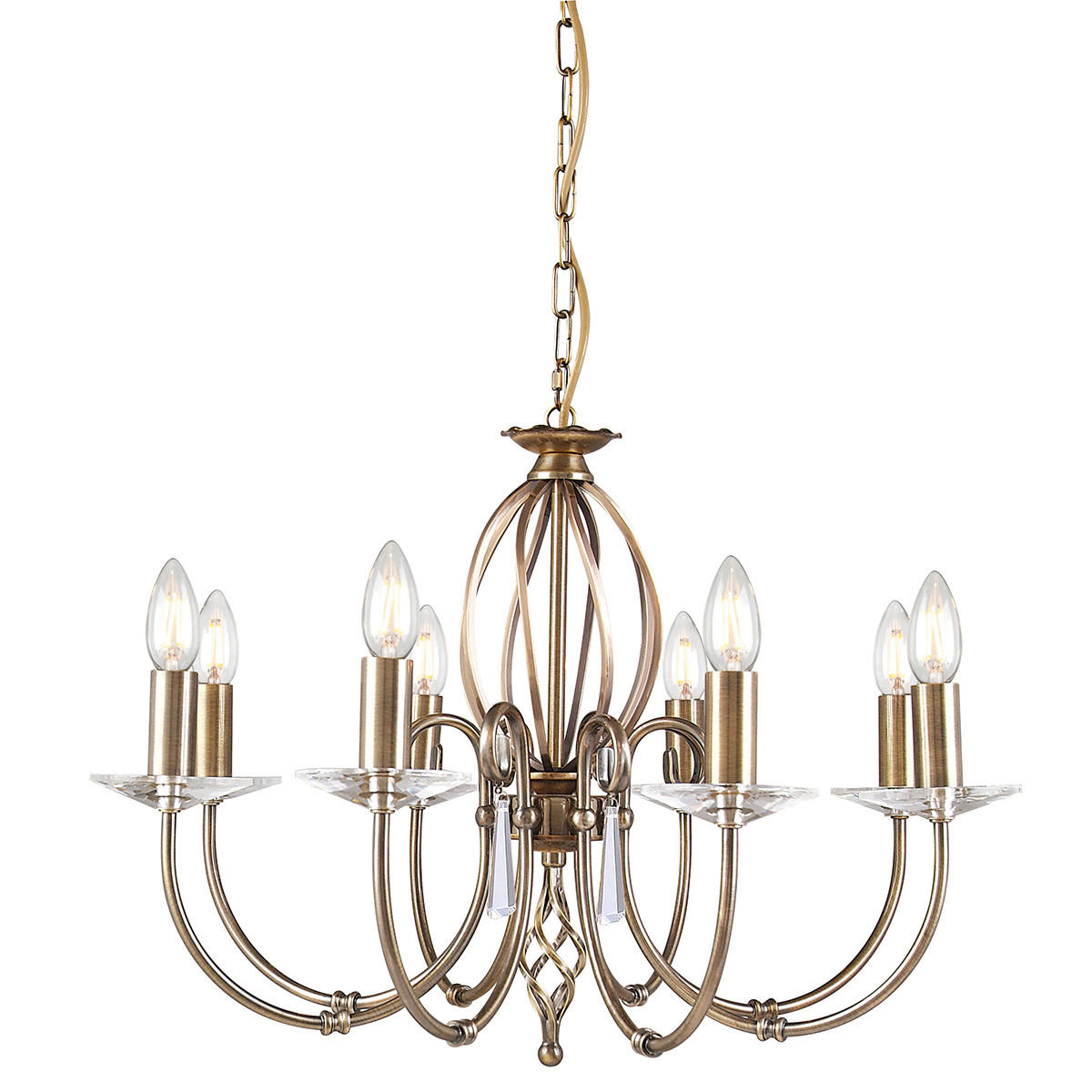 TAKKRONA Brass 65/55 cm  - mässingsfärgad, Klassisk, metall (65/55cm) - Elstead Lighting