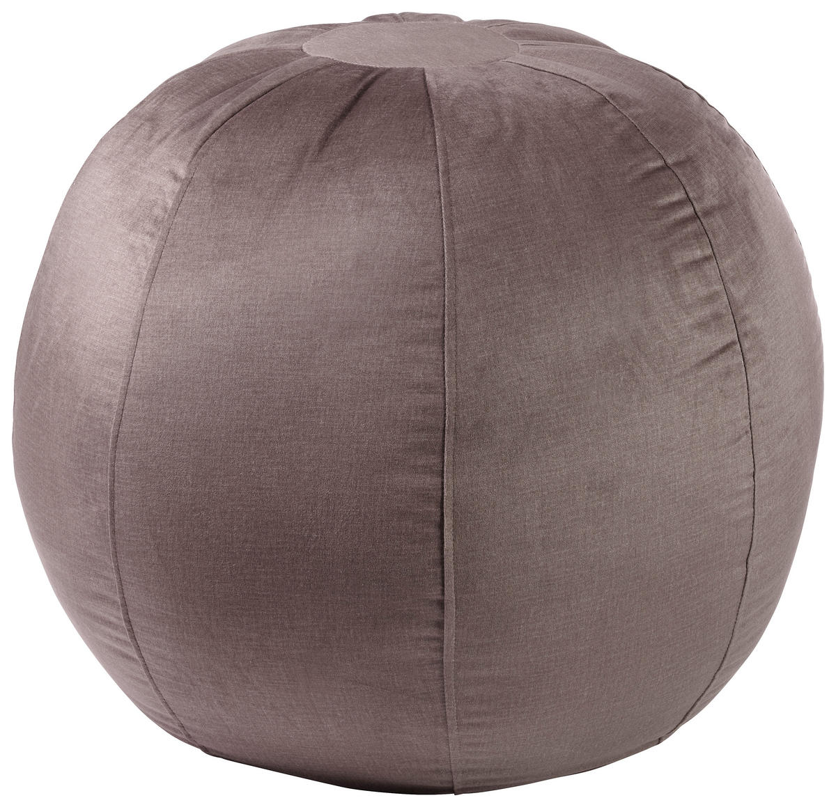 POUF, TAUPE Samt Uni  - Taupe, Basics, Textil (65/65/65cm) - Novel