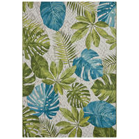 OUTDOORTEPPICH 240/340 cm Flair Grün, Türkis  - Türkis/Grün, Design, Kunststoff (240/340cm)