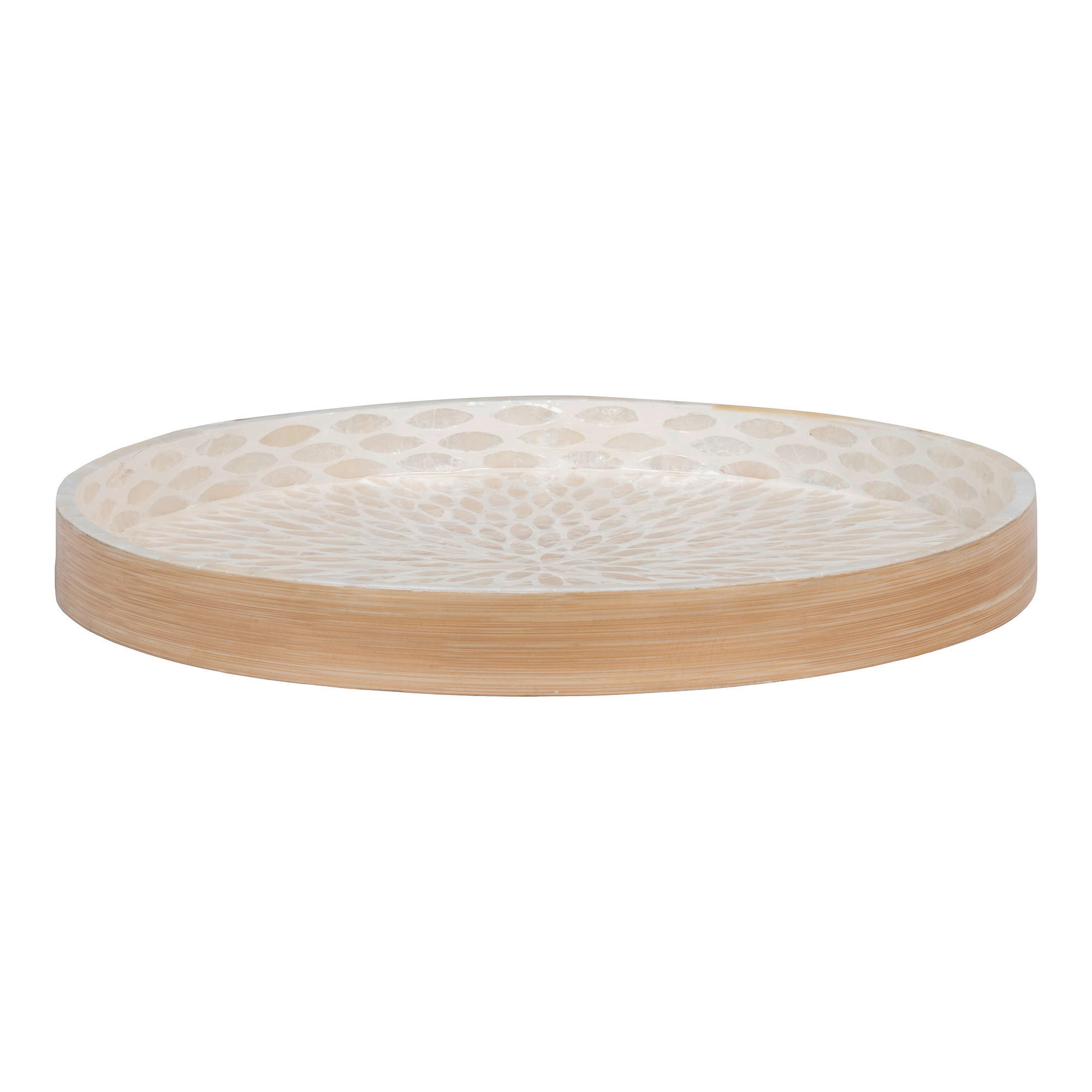 SERVIERTABLETT     - Beige, Design, Holz/Keramik (40/3.5/40cm)