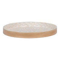 SERVIERTABLETT Holz, Keramik Bambus  - Beige, Design, Holz/Keramik (40/3.5/40cm)