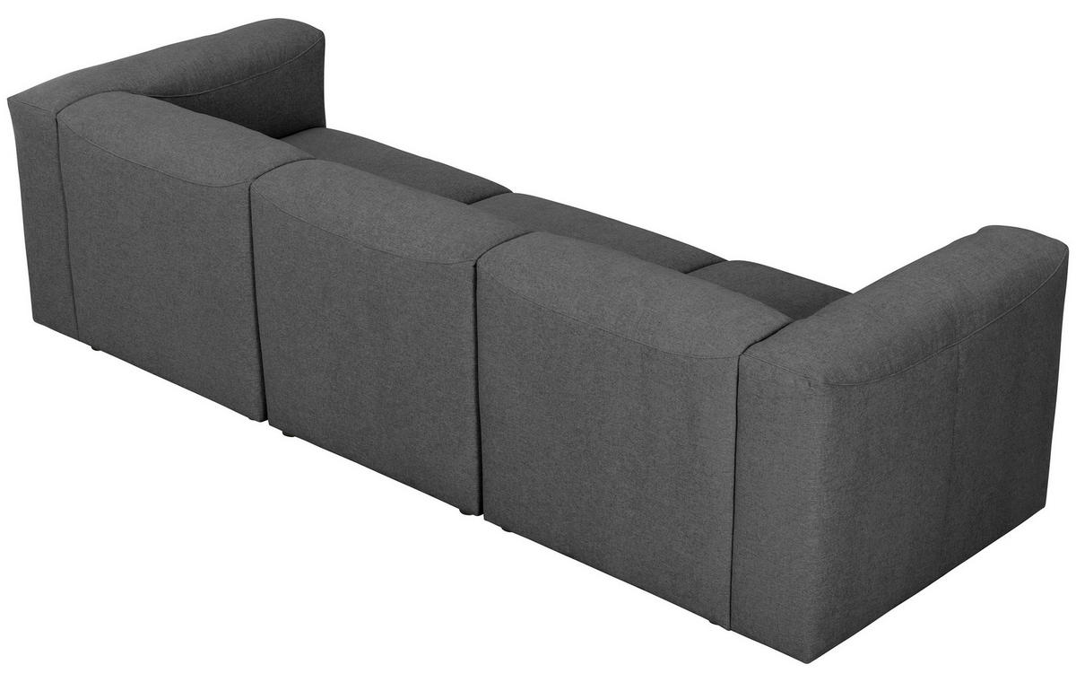3-SITZER-SOFA Anthrazit  - Anthrazit, Design, Kunststoff/Textil (275/73/100cm) - Max Winzer