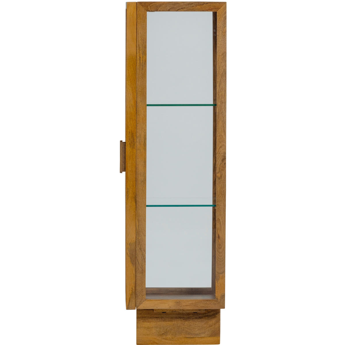 VITRINE Kella in vollmassiv Mangoholz Naturfarben  - Naturfarben, Design, Glas/Holz (40/137/39cm) - Livetastic