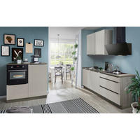 KÜCHENLEERBLOCK  120/210 cm  in Eiche grau, Grau Hochglanz  - Grau Hochglanz/Eiche grau, Design, Holzwerkstoff/Metall (120/210cm) - Welnova