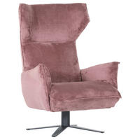 FÜLES FOTEL - rózsaszín, Trend, textil/fém (83/110/92cm) - Ambia Home