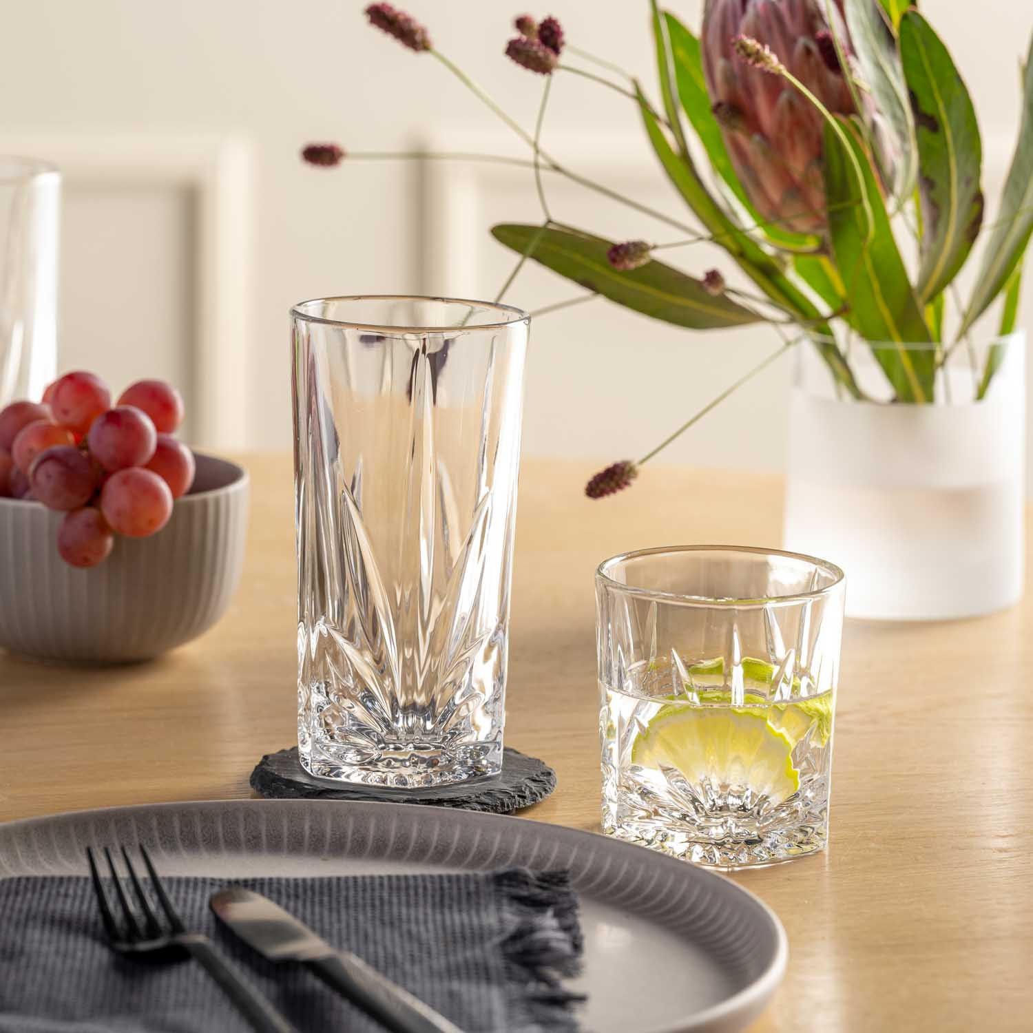 WHISKY-GLÄSERSET 220 ml 4-teilig  - Transparent, Basics, Glas (7,6/8,5/7,6cm) - Leonardo