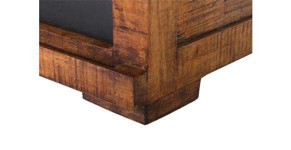 COUCHTISCH Mangoholz massiv 100/70/45 cm rechteckig Naturfarben, Schwarz  - Schwarz/Naturfarben, KONVENTIONELL, Holz/Holzwerkstoff (100/70/45cm) - Landscape