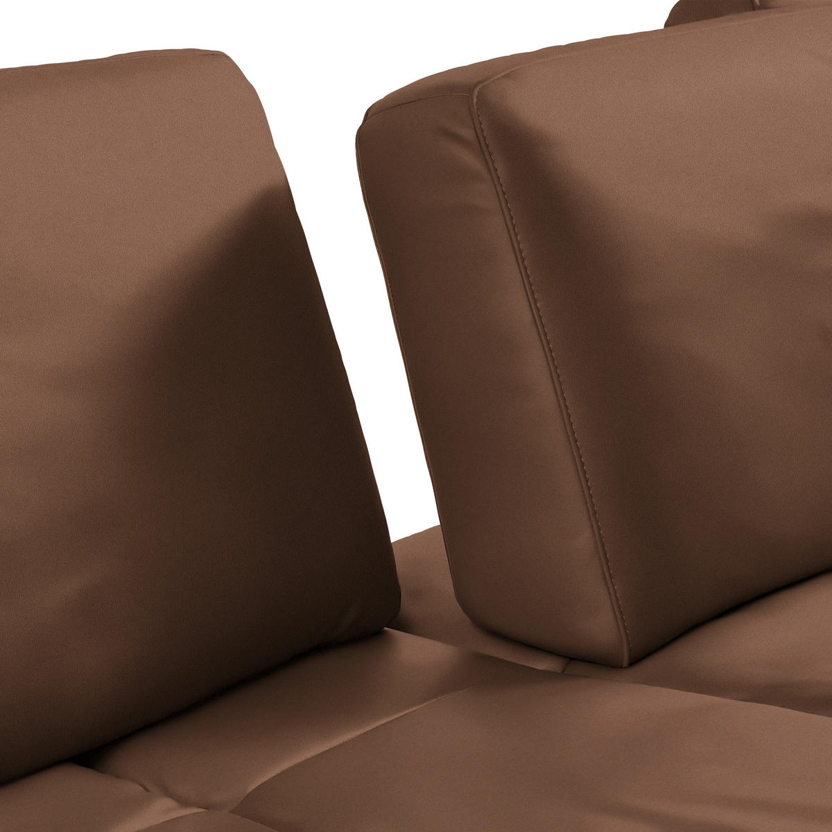 ECKSOFA in Echtleder Braun  - Bronzefarben/Braun, Design, Leder/Holz (314/176cm) - Valnatura