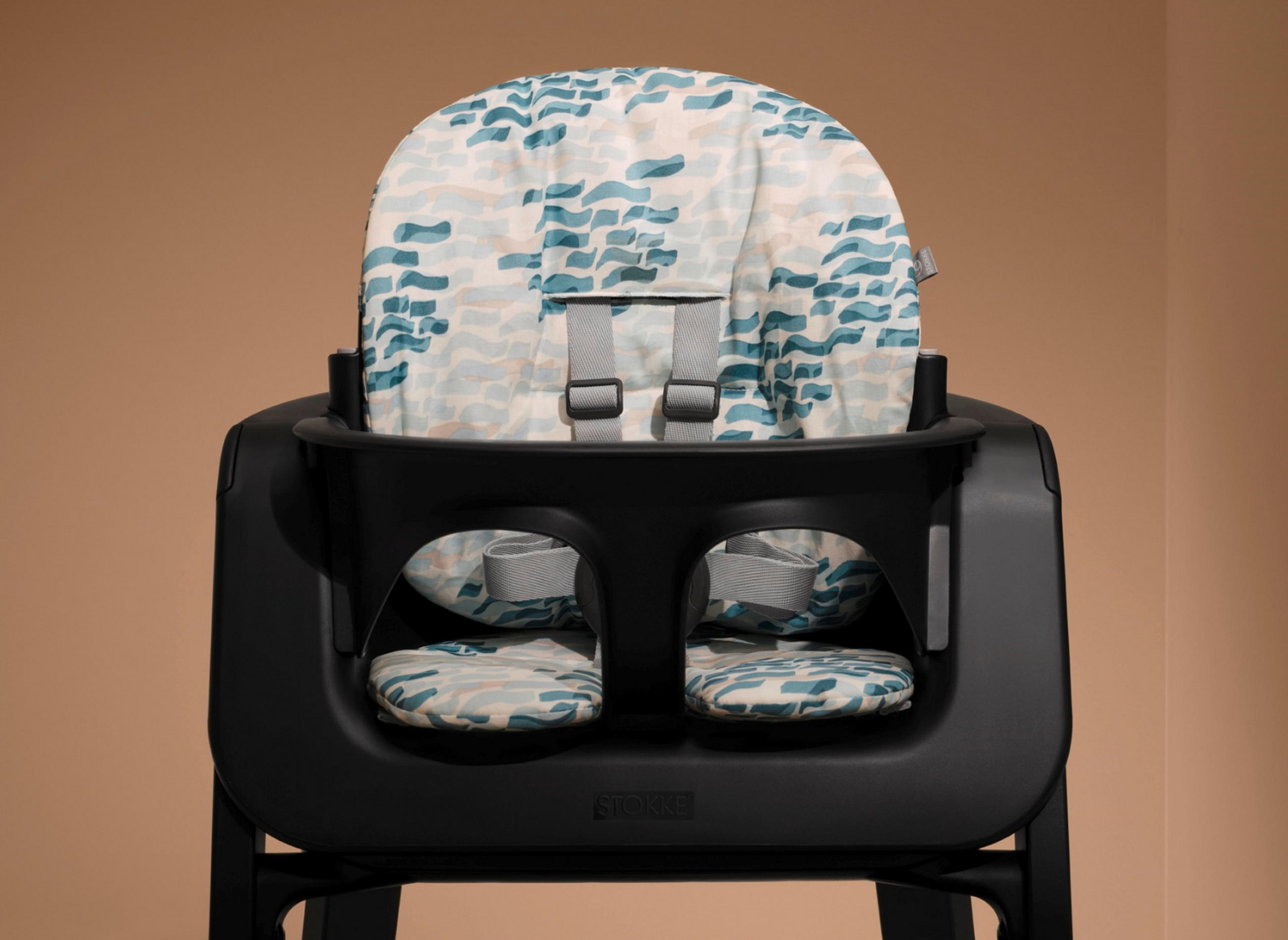 Thumbnail - Stokke Hochstuhleinlage Steps, Blau, Weiß, Textil, Wellen, 28x5x18 cm, abwaschbar, wasserabweisend, Babymöbel, Hochstühl...