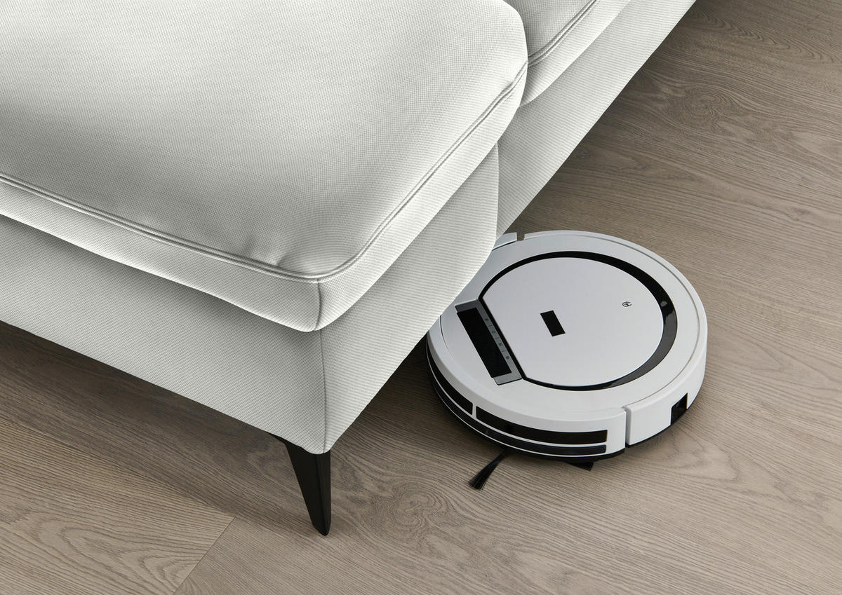 ECKSOFA Chenille Ecru  - Ecru/Schwarz, Design, Textil/Metall (288/198cm) - Beldomo Style