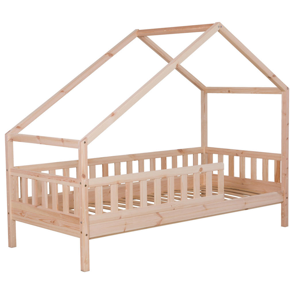 Thumbnail - Mid.you Hausbett, Natur, Holz, Birke,Kiefer, Schichtholz,massiv, Höhe ca. 16 cm, 140x200 cm, transformierbar, nur für Ro...