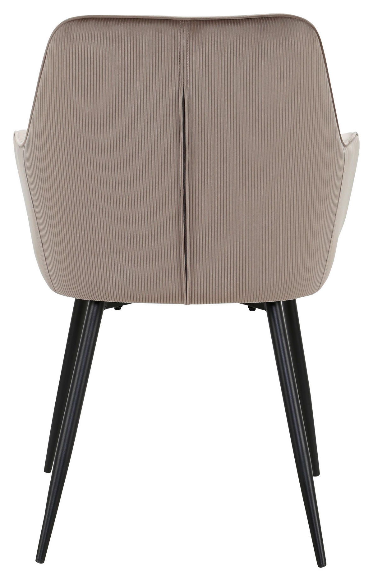 ARMLEHNSTUHL  in Eisen Cord  - Taupe/Schwarz, Design, Textil/Metall (57/85/60cm) - Novel