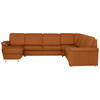 WOHNLANDSCHAFT in Flachgewebe Cognac  - Chromfarben/Cognac, KONVENTIONELL, Textil/Metall (163/330/240cm) - Beldomo System