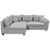 ECKSOFA in Webstoff Grau  - Schwarz/Grau, Modern, Kunststoff/Textil (175/252cm) - Livetastic