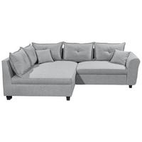 ECKSOFA in Webstoff Grau  - Schwarz/Grau, Modern, Kunststoff/Textil (175/252cm) - Livetastic